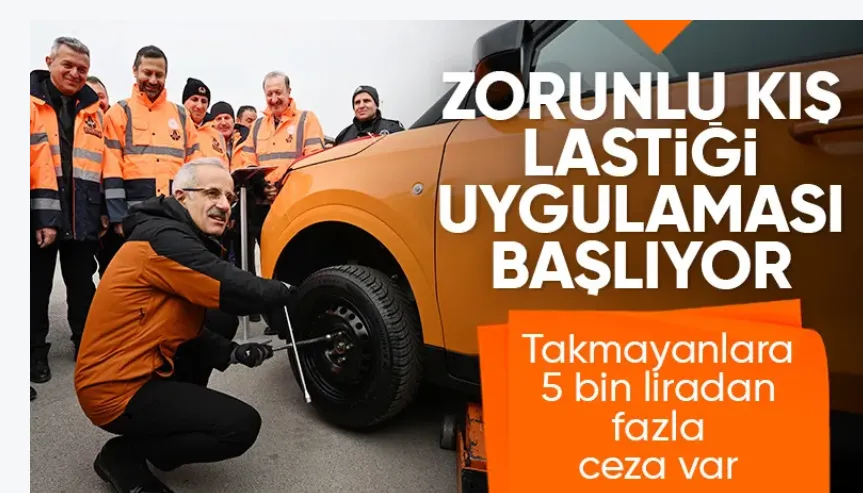 Zorunlu kış lastiği uygulaması başlıyor