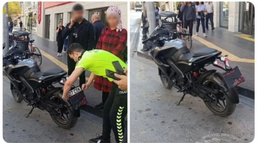 Plakasını bandanayla gizledi, 43 bin TL ceza yedi!